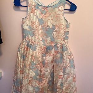 Girls blue/coral Dress